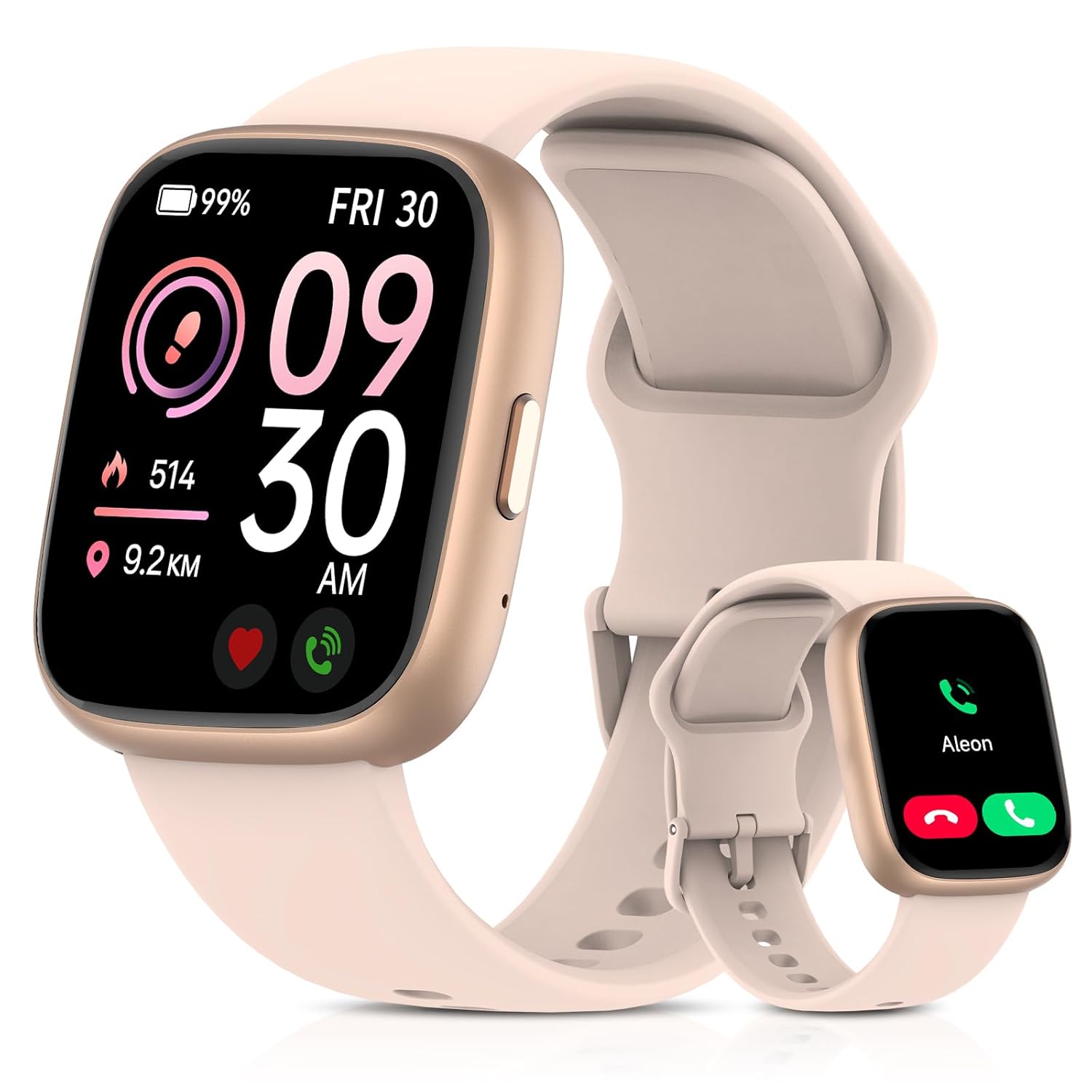 Smart Watch for Men Women, Bluetooth Calling, 1.83" HD Touch Screen Fitness Tracker, 100+ Sports Modes,Heart Rate Sleep Monitor， DIY Dial, IP68 Waterproof, Compatible with...