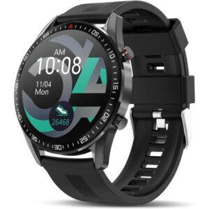 Smart Watch for Men Women Fitness Watch IP68 Waterproof Smartwatch 1.3" Round Touch Screen Activity Tracker Sport Watches with Heart Rate Sleep