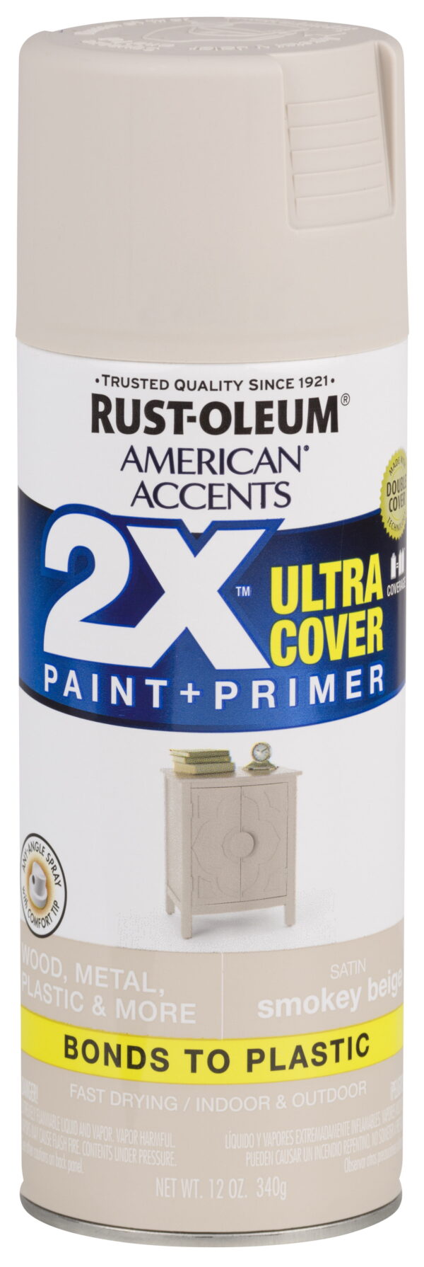 Smoky Beige, Rust-Oleum American Accents 2X Ultra Cover Satin Spray Paint- 12 oz Smoky Beige, Rust-Oleum American Accents 2X Ultra Cover Satin Spray Paint- 12 oz
