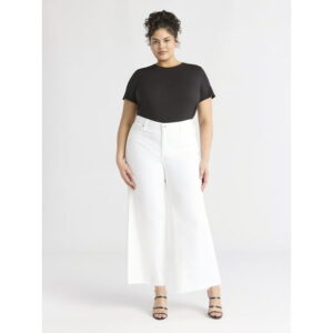 Sofia by Sofia Vergara Women's and Women's Plus Margot Wide Crop Super High Rise Jeans, Sizes 0-28W