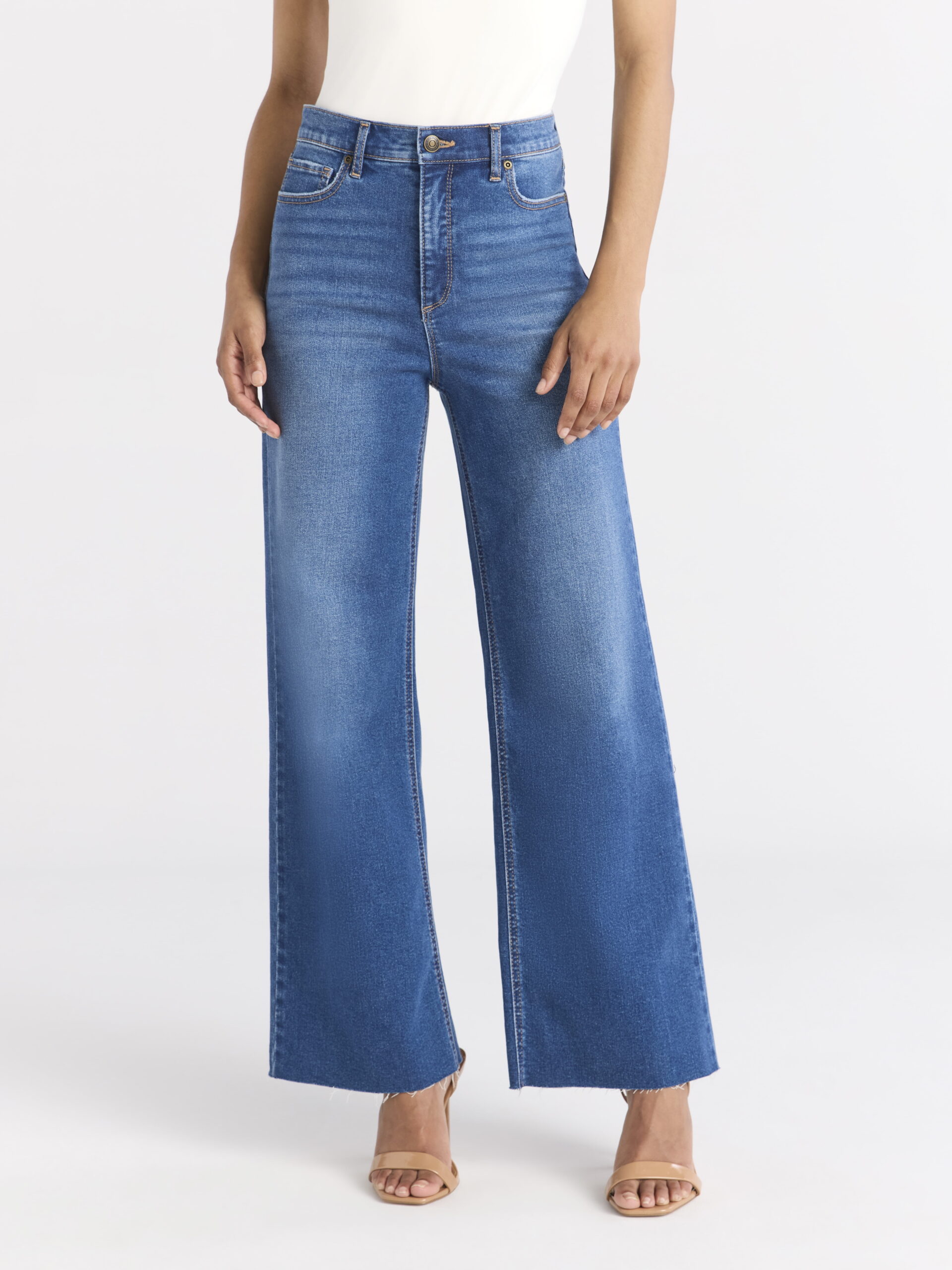 Sofia by Sofia Vergara Women's and Women's Plus Margot Wide Crop Super High Rise Jeans, Sizes 0-28W