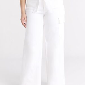Sofia by Sofia Vergara Women's and Women's Plus Margot Wide Leg High Rise Cargo Jeans with Belt, Sizes 0-28W