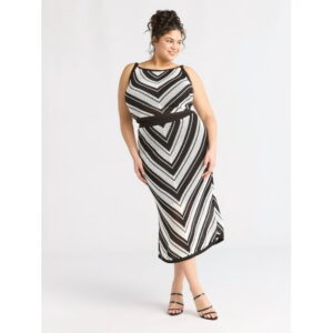 Sofia by Sofia Vergara Women's and Women's Plus Pointelle Sweater Skirt, Sizes XS-4X