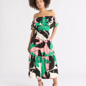 Sofia by Sofia Vergara Women's Ruffle Off Shoulder Maxi Dress, Above Ankle Length, Sizes XS-XXXL