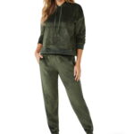 Sofia Intimates by Sofia Vergara Women's and Women's Plus Size Cropped Hoodie and Jogger Pants Set, 2-Piece