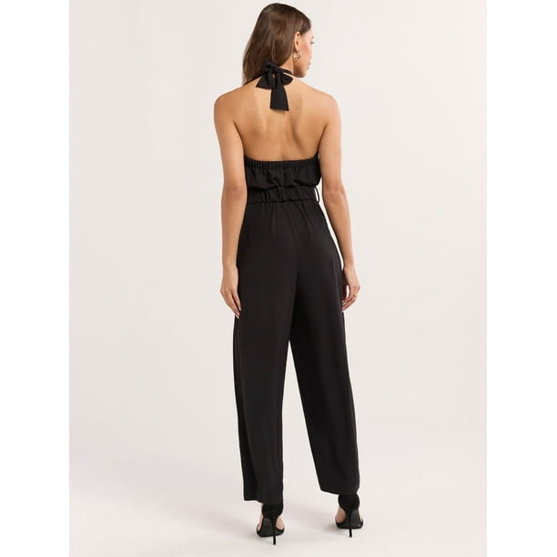 Sofia Jeans Women's and Women's Plus Belted Jumpsuit, Sizes XS-4X