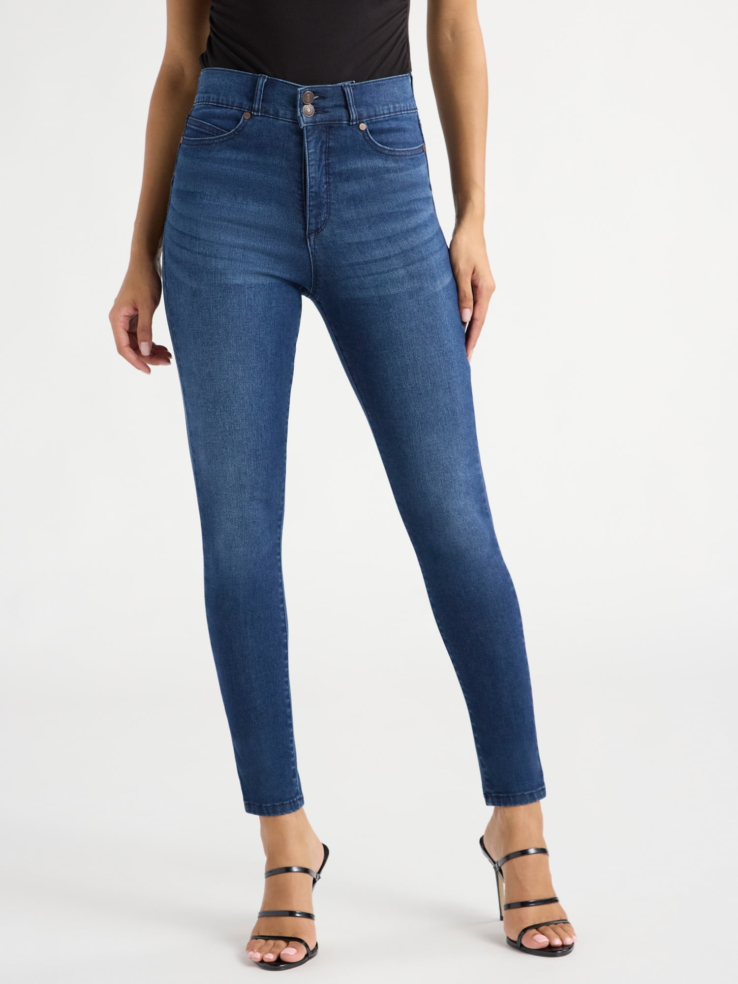 Sofia Jeans Women's and Women's Plus Eva Contouring Skinny High Rise Ankle Jeans, 25" and 27" Inseams, Sizes 0-28