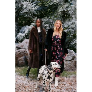 Sofia Jeans Women's and Women's Plus Faux Fur Trim Coat, Sizes XS-5X