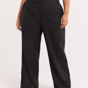 Sofia Jeans Women's and Women's Plus Linen Blend Wide Leg Pants, 32" Inseam, Sizes 0-28W