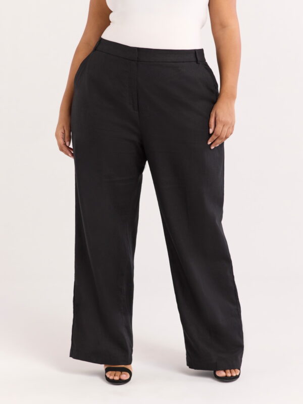 Sofia Jeans Women's and Women's Plus Linen Blend Wide Leg Pants, 32" Inseam, Sizes 0-28W Sofia Jeans Women's and Women's Plus Linen Blend Wide Leg Pants, 32" Inseam, Sizes 0-28W