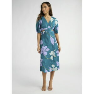 Sofia Jeans Women's and Women's Plus Satin Jacquard Dress, Mid Calf Length, Sizes XS-4X