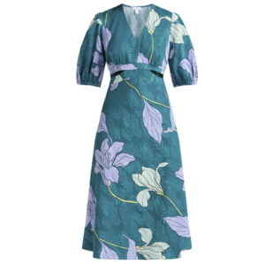 Sofia Jeans Women's and Women's Plus Satin Jacquard Dress, Mid Calf Length, Sizes XS-4X