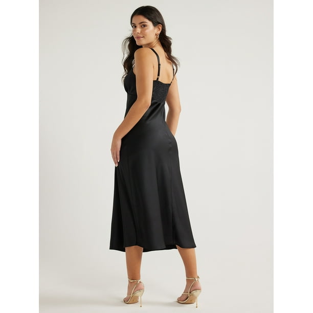 Sofia Jeans Women's and Women's Plus Slip Dress, Mid Calf Length, Sizes XS-5X