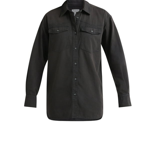 Sofia Jeans Women's and Women's Plus Sofia Oversized Boyfriend Shirt with Long Sleeves, Sizes XS-4X