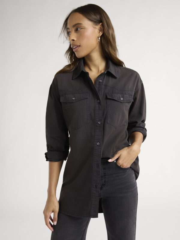 Sofia Jeans Women's and Women's Plus Sofia Oversized Boyfriend Shirt with Long Sleeves, Sizes XS-4X Sofia Jeans Women's and Women's Plus Sofia Oversized Boyfriend Shirt with Long Sleeves, Sizes XS-4X