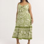 Sofia Jeans Women's and Women's Plus Tie Front Maxi Dress, Sizes XS-4X