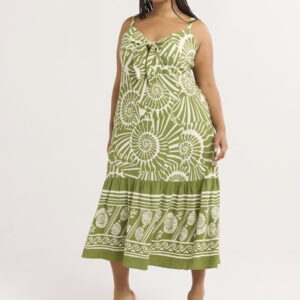 Sofia Jeans Women's and Women's Plus Tie Front Maxi Dress, Sizes XS-4X