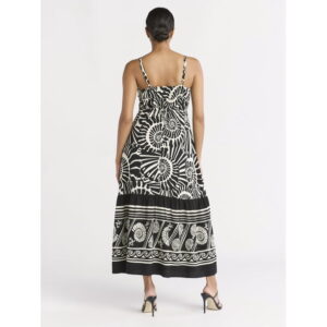 Sofia Jeans Women's and Women's Plus Tie Front Maxi Dress, Sizes XS-4X
