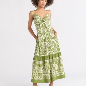 Sofia Jeans Women's and Women's Plus Tie Front Maxi Dress, Sizes XS-4X
