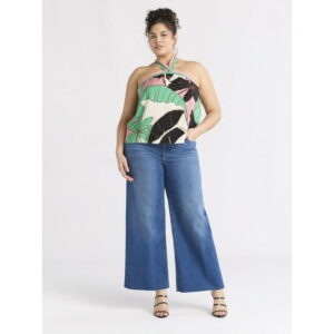 Sofia Jeans Women's and Women's Plus Tie Halter Top, Sizes XS-4X