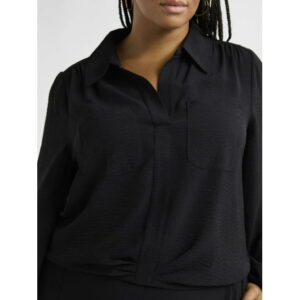 Sofia Jeans Women's and Women's Plus Utility Blouse with Long Sleeves, Sizes XS-4X