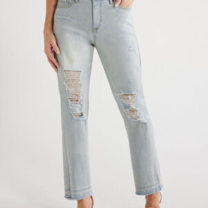 Sofia Jeans Women's Beatrix Relaxed Boyfriend Mid Rise Distressed Jeans, 27" Inseam, Sizes 0-20