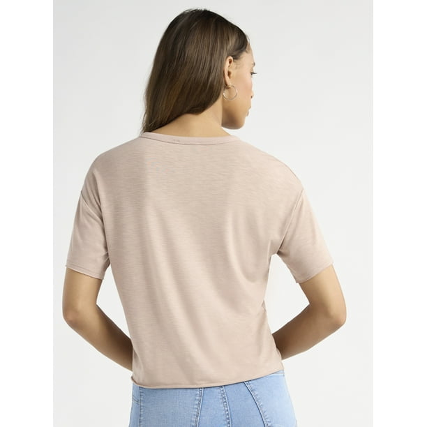 Sofia Jeans Women's Crewneck Tee with Short Sleeves, Sizes XS-XXXL