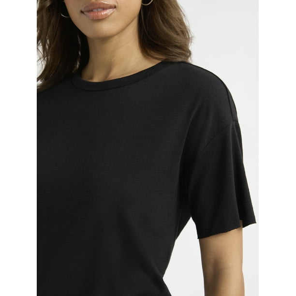 Sofia Jeans Women's Crewneck Tee with Short Sleeves, Sizes XS-XXXL