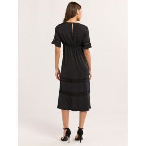 Sofia Jeans Women's Lace Inset Midi Dress, Mid Calf Length, Sizes XS-XXXL