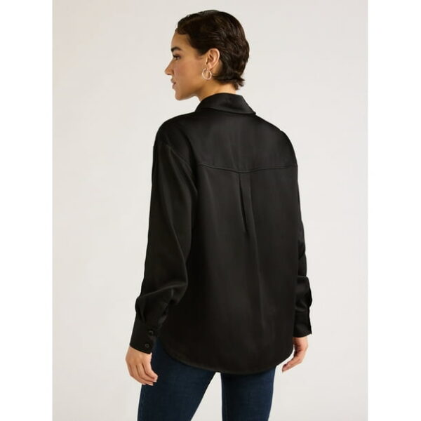 Sofia Jeans Women's Oversized Boyfriend Shirt with Long Sleeve, Sizes XS-XXL