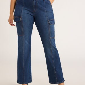 Sofia Jeans Women's Plus Marisol Bootcut Mid Rise Cargo Jeans, 0-28W