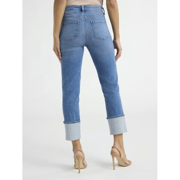 Sofia Jeans Women's Slim Cuffed Denim Mid Rise Jeans, 27" Inseam, Size 0-20