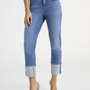 Sofia Jeans Women's Slim Cuffed Denim Mid Rise Jeans, 27" Inseam, Size 0-20