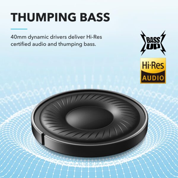 soundcore by Anker Q20i Hybrid Active Noise Cancelling Headphones, Wireless Over-Ear Bluetooth, 40H Long ANC Playtime, Hi-Res Audio, Big Bass, Customize via an App, Transparency...