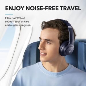 soundcore by Anker Q20i Hybrid Active Noise Cancelling Headphones, Wireless Over-Ear Bluetooth, 40H Long ANC Playtime, Hi-Res Audio, Big Bass, Customize via an App, Transparency...
