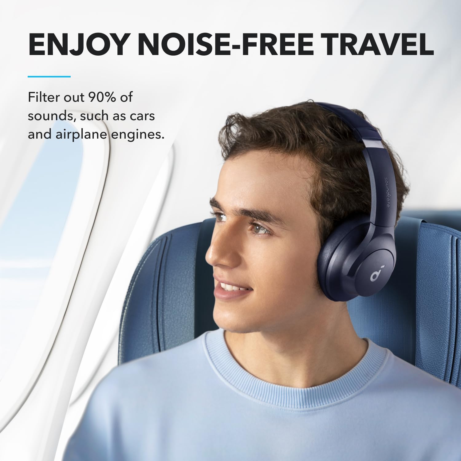 soundcore by Anker Q20i Hybrid Active Noise Cancelling Headphones, Wireless Over-Ear Bluetooth, 40H Long ANC Playtime, Hi-Res Audio, Big Bass, Customize via an App, Transparency...