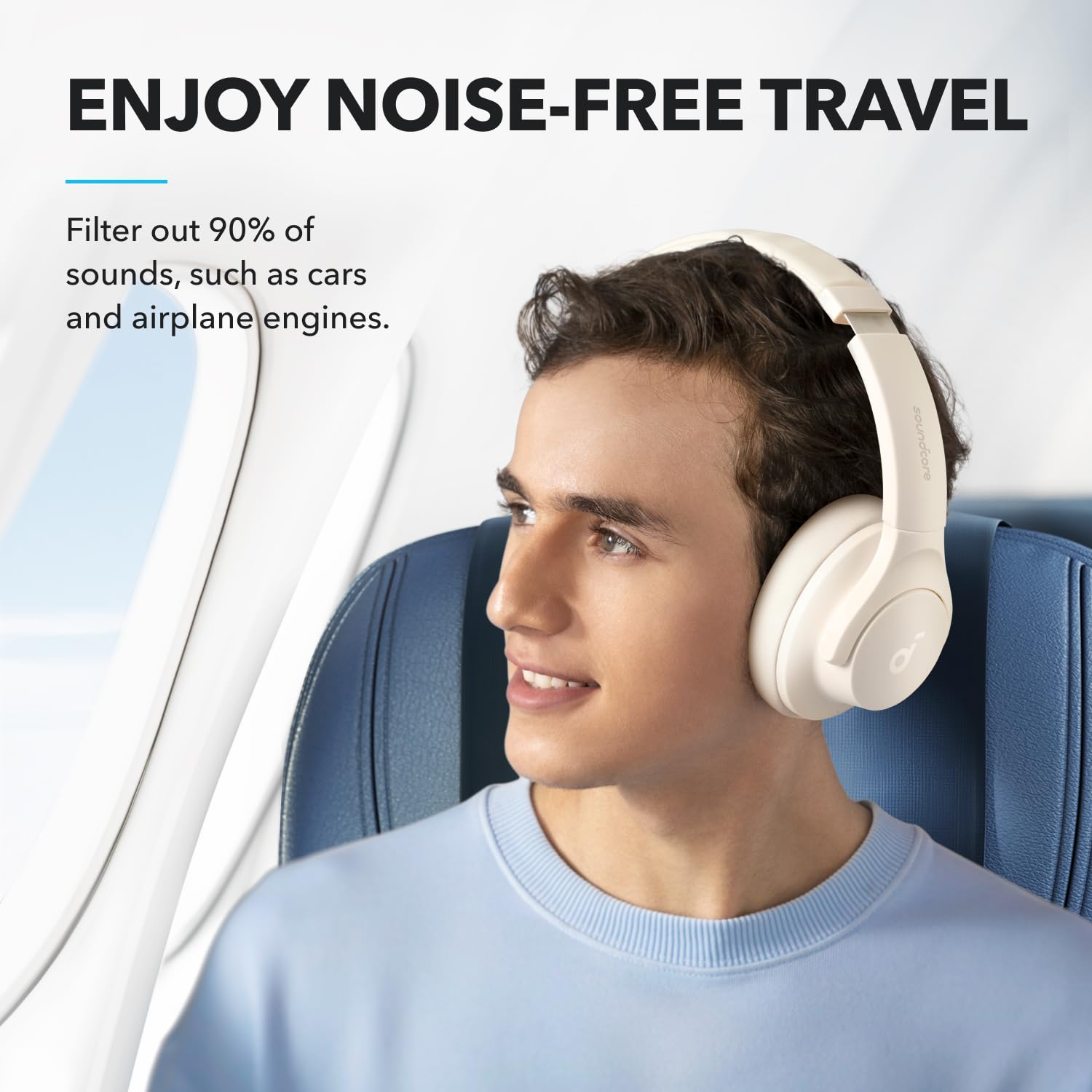 soundcore by Anker Q20i Hybrid Active Noise Cancelling Headphones, Wireless Over-Ear Bluetooth, 40H Long ANC Playtime, Hi-Res Audio, Big Bass, Customize via an App, Transparency...
