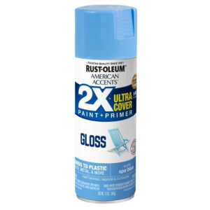 Spa Blue, Rust-Oleum American Accents 2X Ultra Cover Gloss Spray Paint- 12 oz, 6 Pack