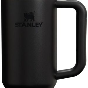 Stanley Quencher H2.0 Tumbler with Handle and Straw 30 oz | Flowstate 3-Position Lid | Cup Holder Compatible for Travel | Insulated Stainless Steel Cup | BPA-Free | Black 2.0