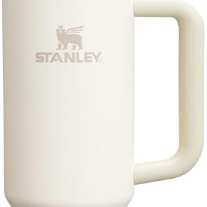 Stanley Quencher H2.0 Tumbler with Handle and Straw 30 oz | Flowstate 3-Position Lid | Cup Holder Compatible for Travel | Insulated Stainless Steel Cup | BPA-Free | Cream 2.0