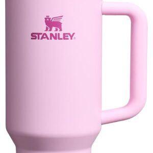 Stanley Quencher H2.0 Tumbler with Handle and Straw 40 oz Flowstate 3-Position Lid Cup Holder Compatible for Travel Insulated Stainless Steel Cup BPA-Free Cherry Blossom