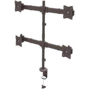 StarTech ARMQUAD Quad Monitor Mount - Articulating - Clamp or Grommet Mount - Monitors up to 27" - VESA Mount - 4 Monitor Setup