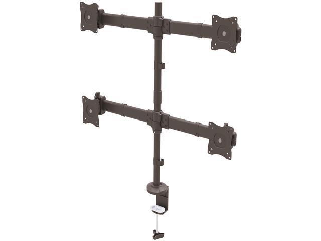 StarTech ARMQUAD Quad Monitor Mount - Articulating - Clamp or Grommet Mount - Monitors up to 27" - VESA Mount - 4 Monitor Setup