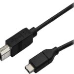StarTech USB2CB50CM USB C to USB B Printer Cable - 1.6 ft / 0.5m - USB C Printer Cable - USB C to USB B Cable - USB Type C to Type B