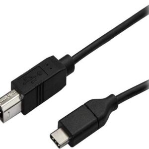StarTech USB2CB50CM USB C to USB B Printer Cable - 1.6 ft / 0.5m - USB C Printer Cable - USB C to USB B Cable - USB Type C to Type B