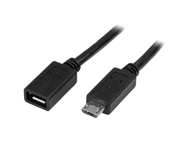 StarTech.com 0.5m 20in Micro-USB Extension Cable - M/F - Micro USB Male to Micro USB Female Cable