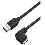 StarTech.com 1m 3 ft Slim Micro USB 3.0 Cable - M/M - USB 3.0 A to Right-Angle Micro USB - USB 3.1 Gen 1 (5 Gbps)