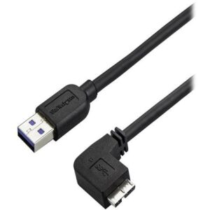 StarTech.com 2m 6 ft Slim Micro USB 3.0 Cable - USB 3.0 A to Right-Angle Micro USB - USB 3.1 Gen 1 (5 Gbps)