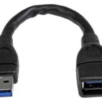 StarTech.com 6in Black USB 3.0 Extension Adapter Cable A to A - M/F