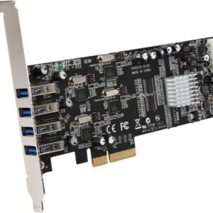StarTech.com PEXUSB3S44V 4 Port PCI Express (PCIe) SuperSpeed USB 3.0 Card Adapter w/ 4 Dedicated 5Gbps Channels - UASP - SATA / LP4 Power
